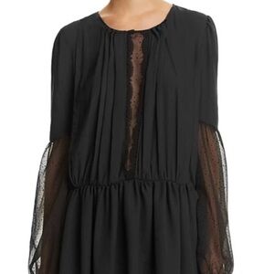 Free People The Soul Serene Black Boho Tunic Top